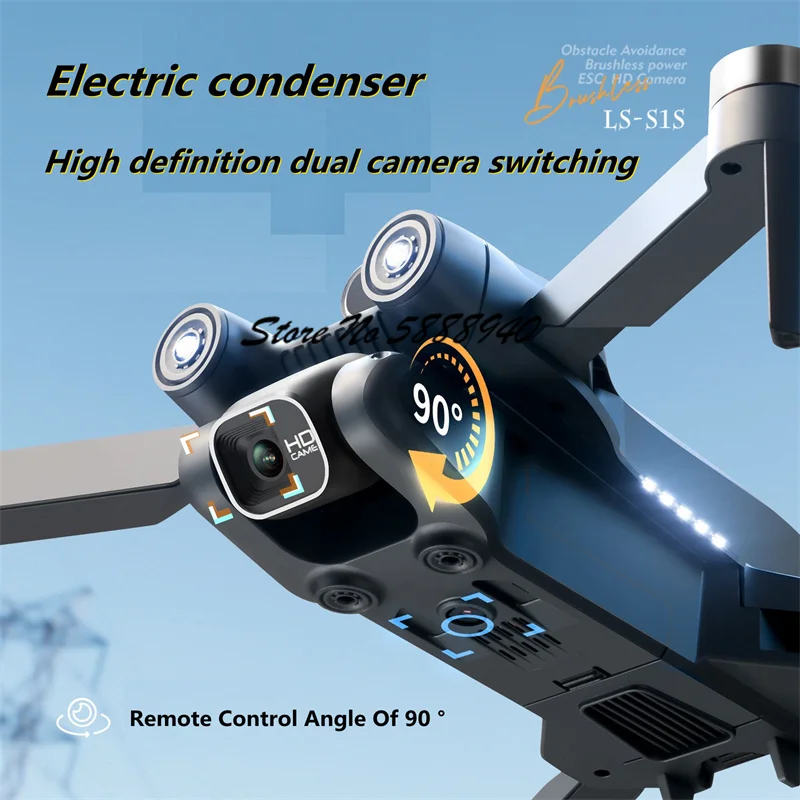Drone S1S Rc Quadcopter - Drone Lipat dengan Kontrol Jarak Jauh,