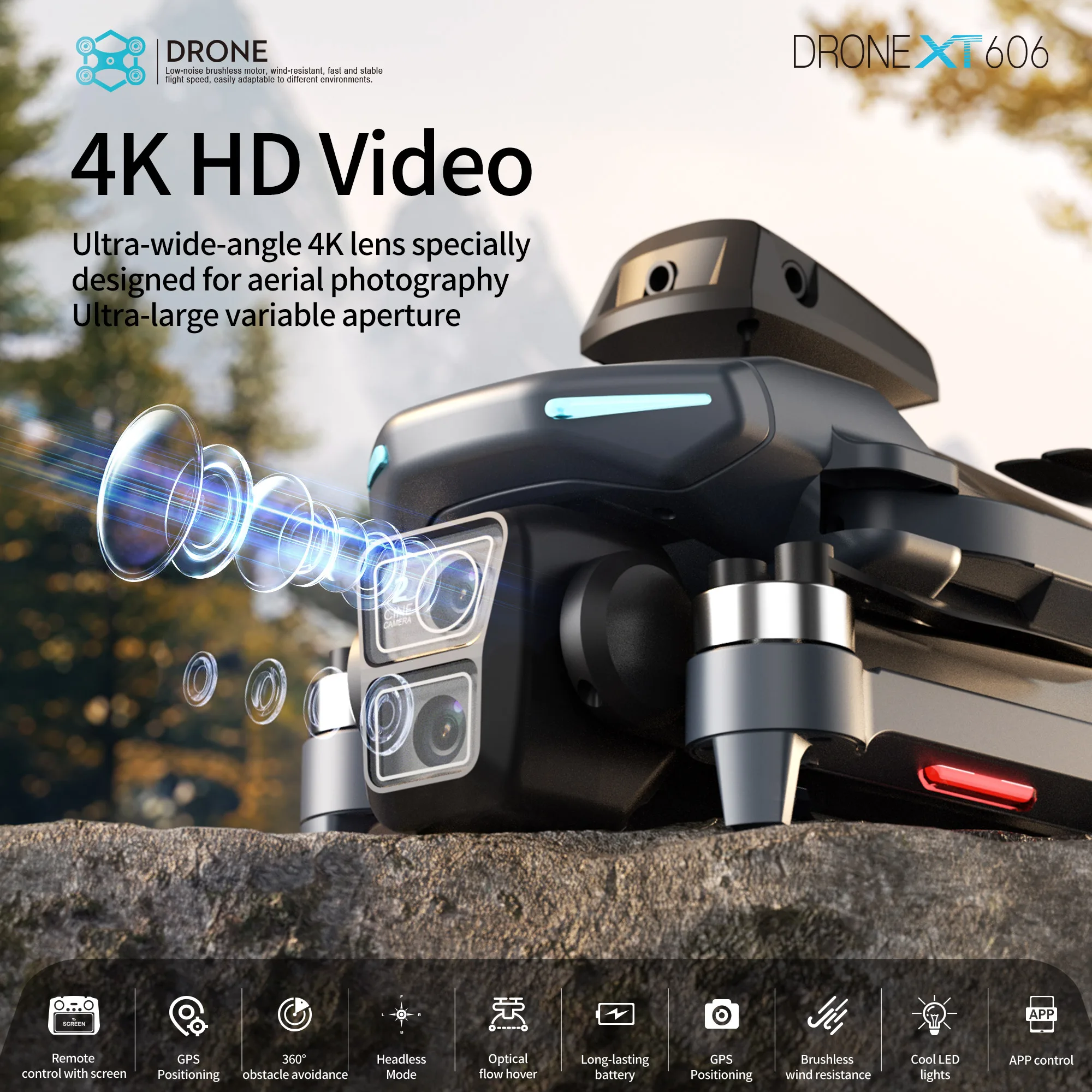 Drone Profesional XT606 Origin - Drone Ae Rc ulasan dan harga