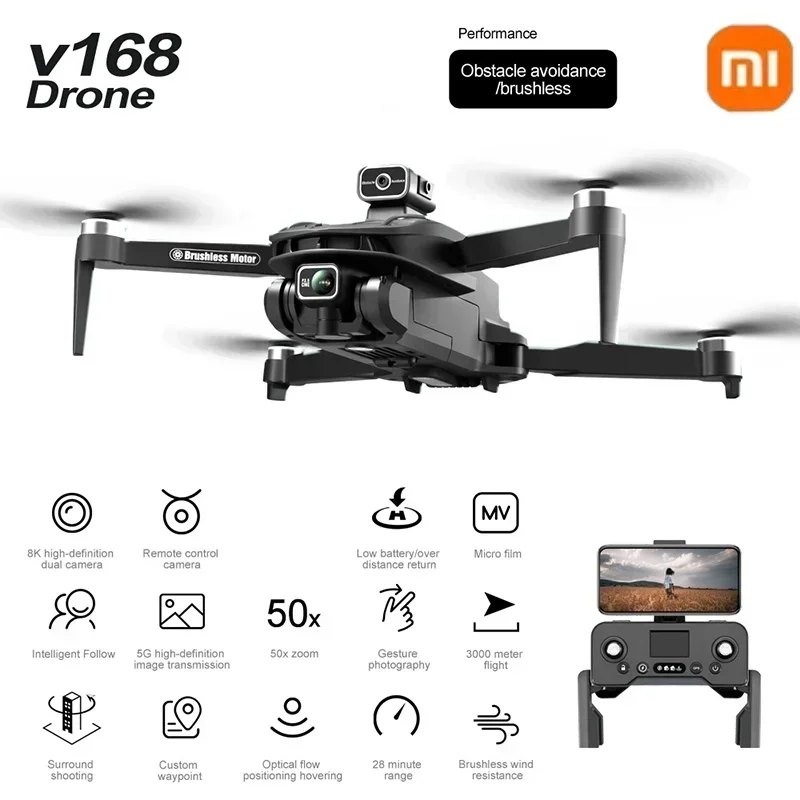 Drone GPS V168 Profesional den - Drone Ae Rc ulasan dan harga