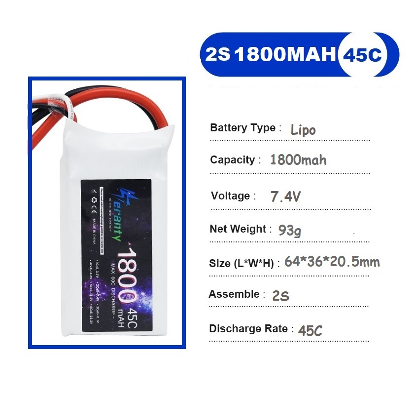 2 buah 7.4V Lipo 2S baterai 15 - Drone Rc Leading ulasan dan harga